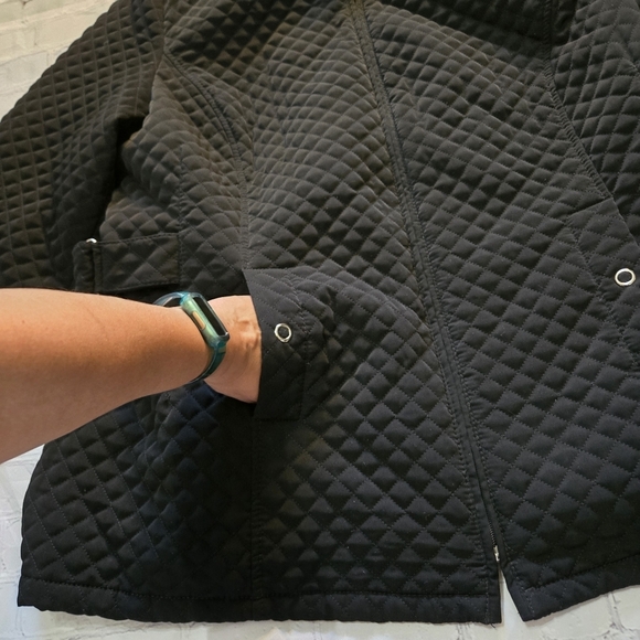 ESPRIT Black Quilted Zipper Jacket - Picture 4 of 10
